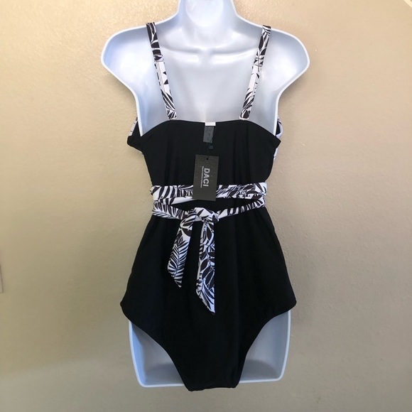 Daci Women’s Crossover High Waisted Cutout Open Back One Piece Swimwear Size 14W - Picture 6 of 15